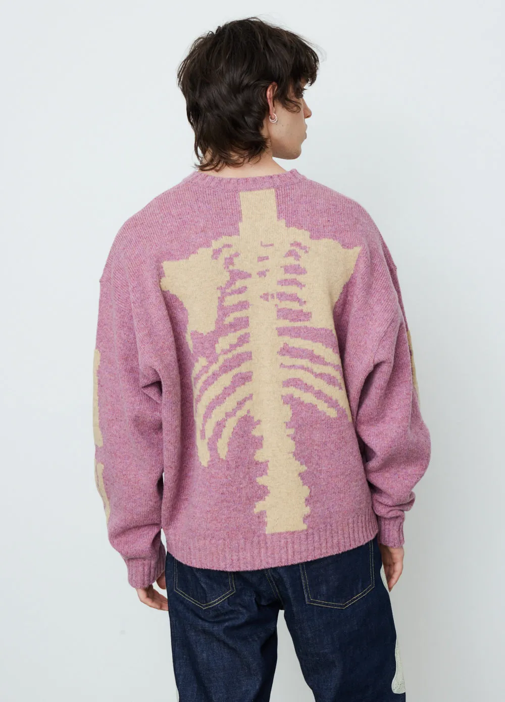 5G Wool Bone Crew Sweater