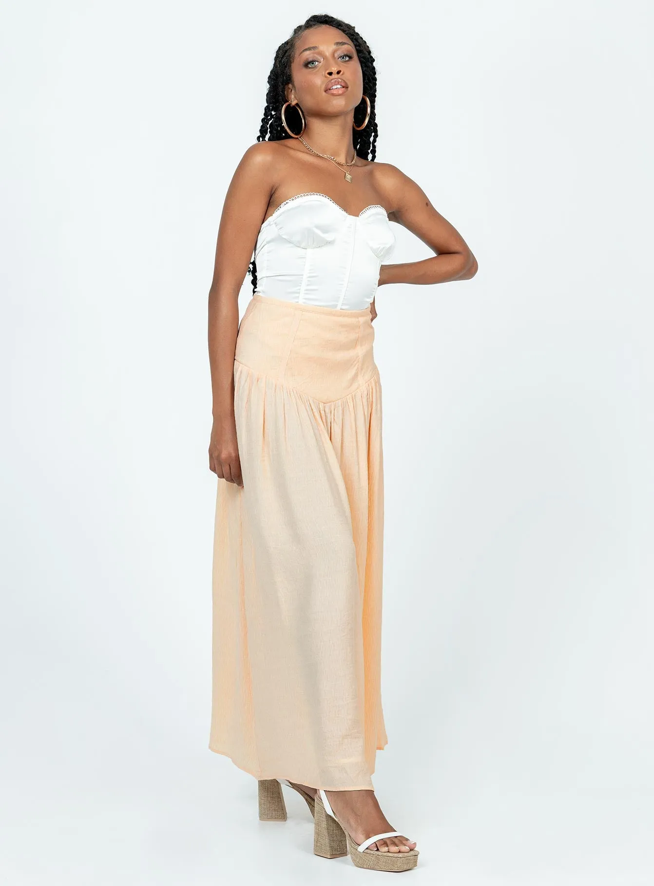 Adelaide Maxi Skirt Beige