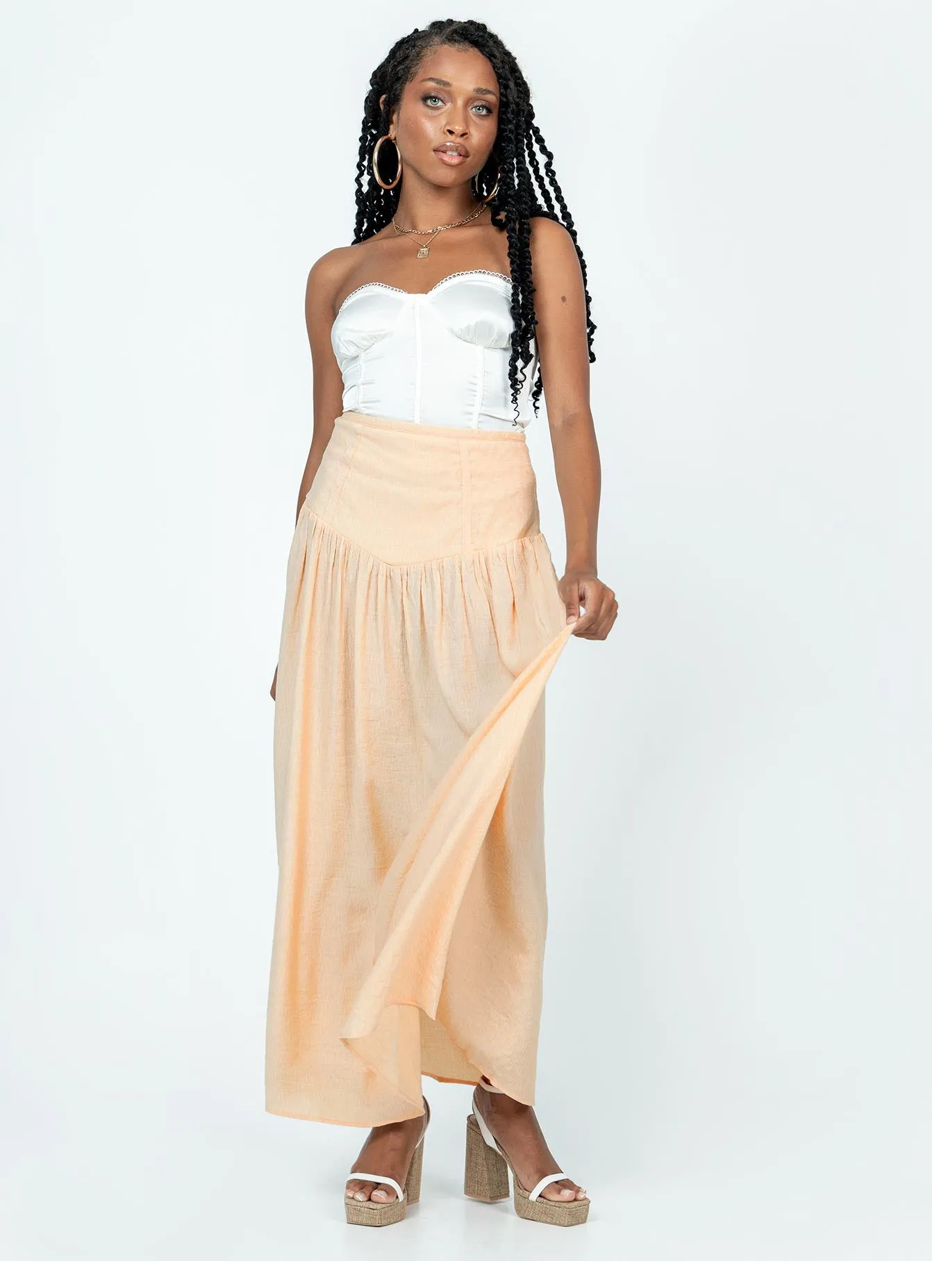 Adelaide Maxi Skirt Beige