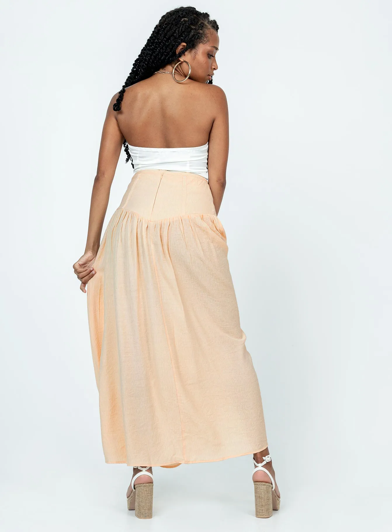 Adelaide Maxi Skirt Beige