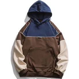 AlanBalen® - Contrasting Color Stitching Hoodie