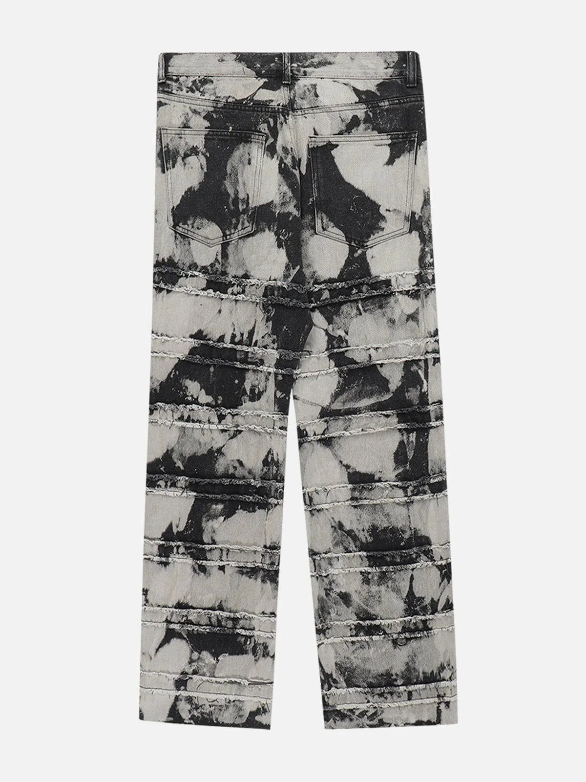 AlanBalen® - Frayed Panel Tie Dye Jeans