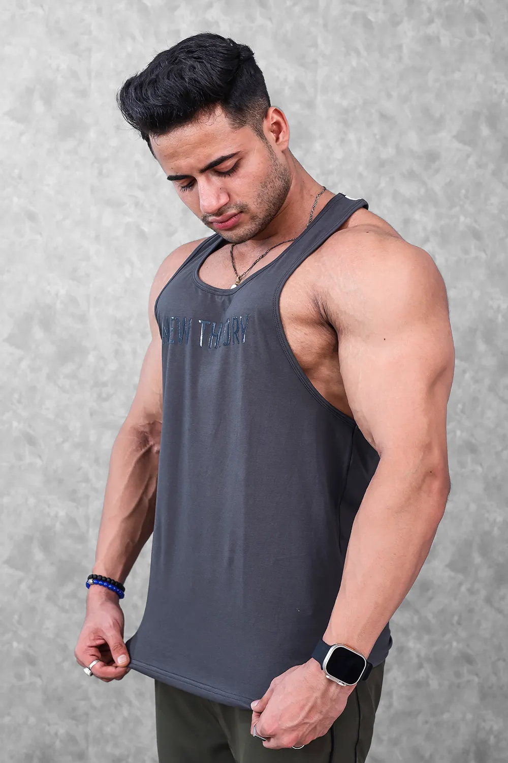 Alpha Gym Stringer - Grey