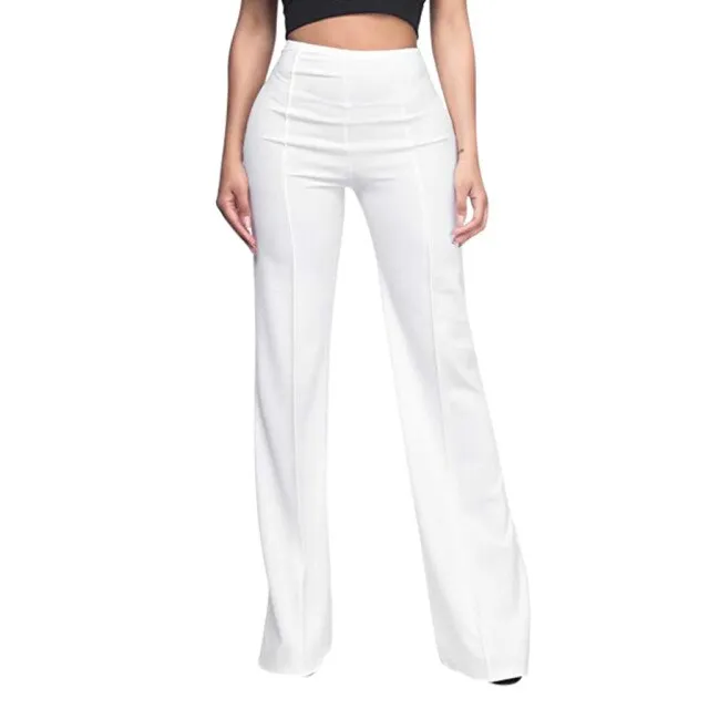 Amy Fashion - Elegant Work Office Casual Long Trousers