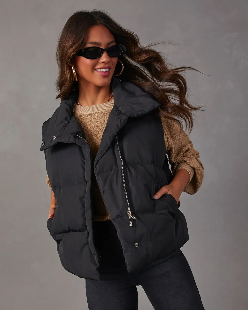 Anna Pocketed Puffer Vest