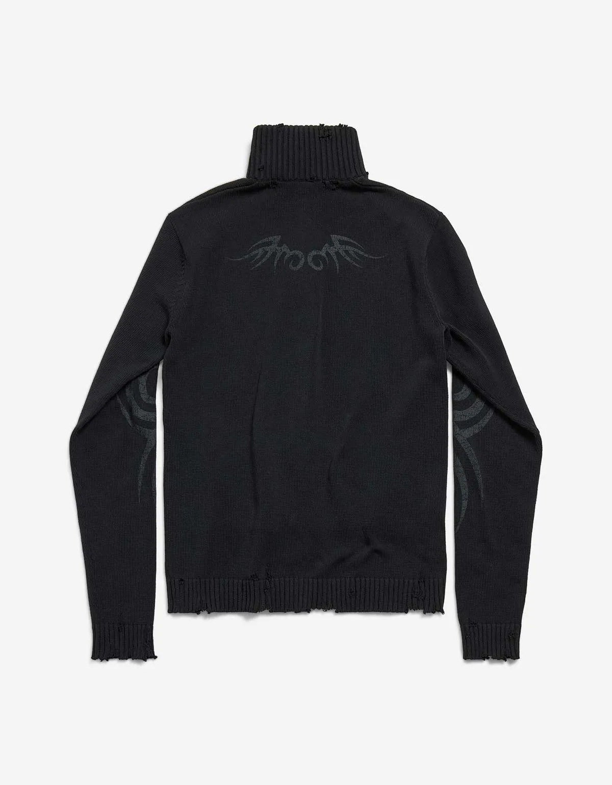 Balenciaga Black Y2K Zip-Up Cardigan