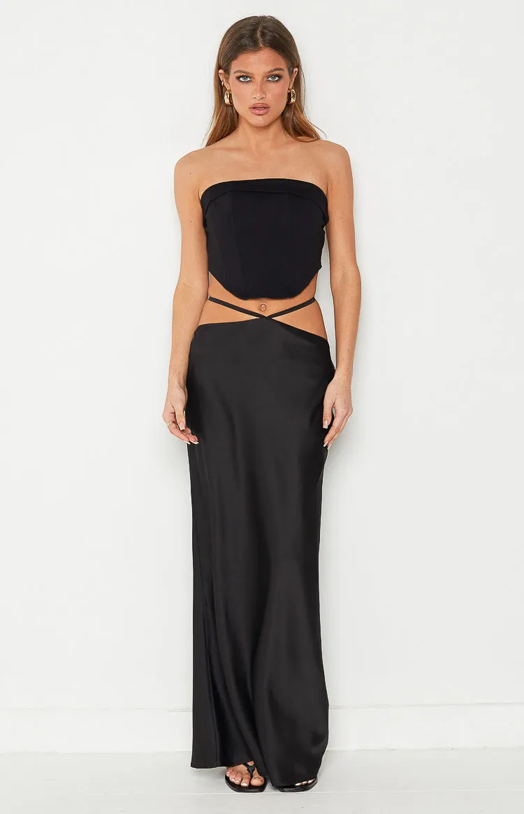 Bethenie Black Maxi Skirt