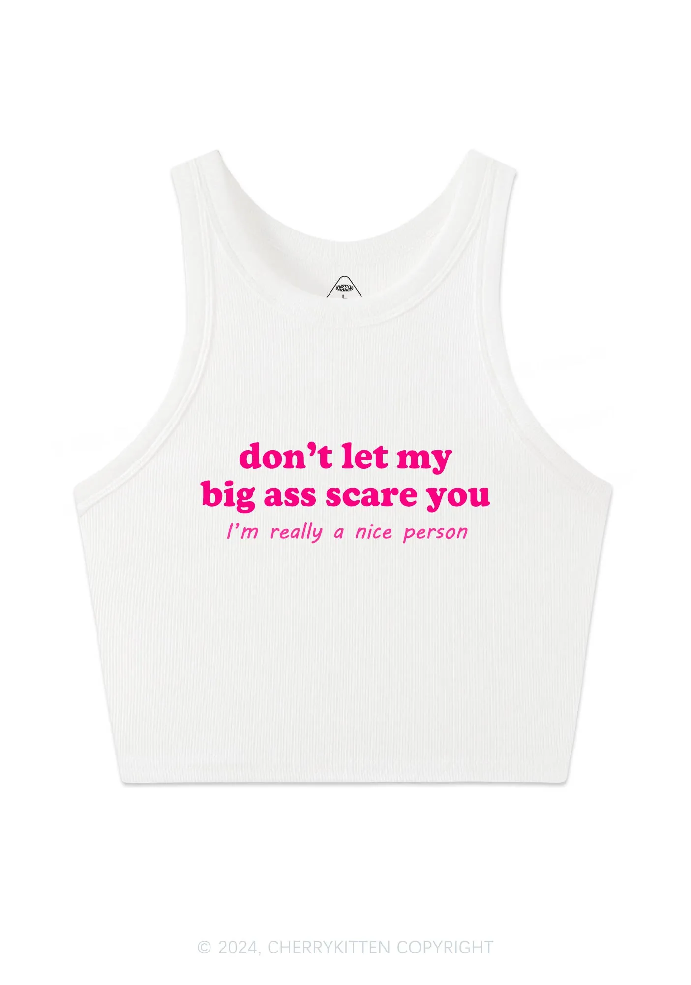 Big Axx Scare You Y2K Crop Tank Top Cherrykitten