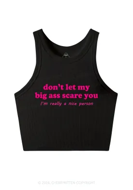 Big Axx Scare You Y2K Crop Tank Top Cherrykitten