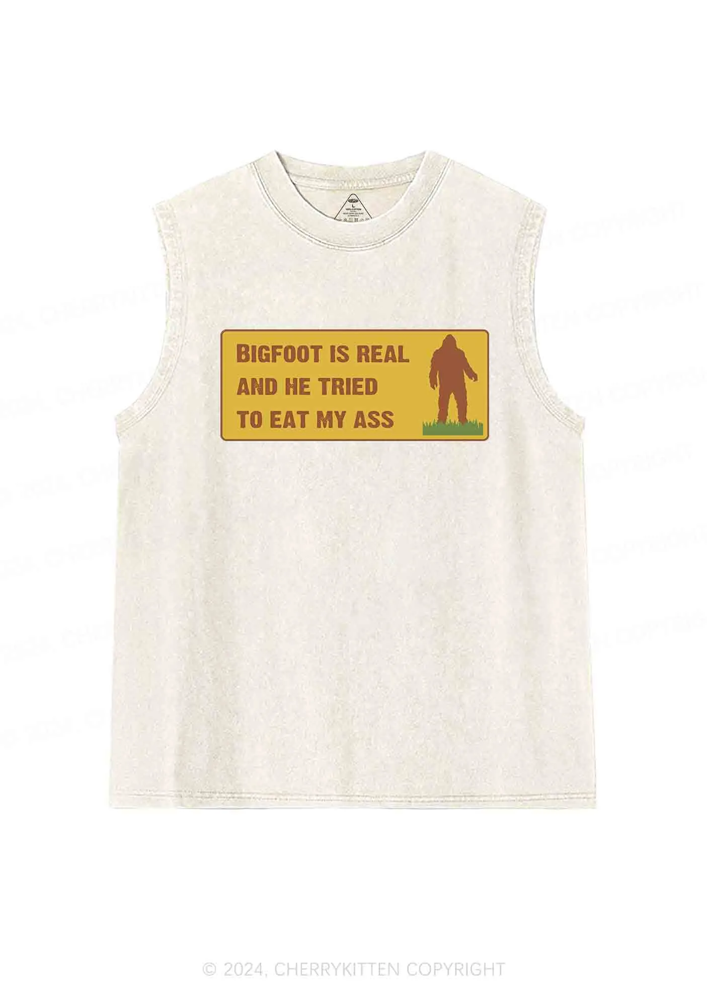 Bigfoot Is Real Y2K Washed Tank Cherrykitten