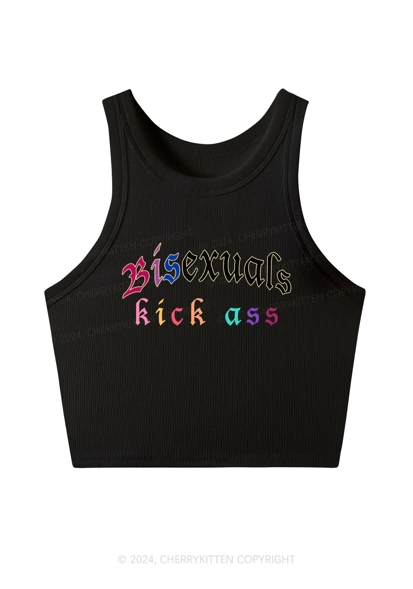 Bisexuals Kick Axx Y2K Crop Tank Top Cherrykitten