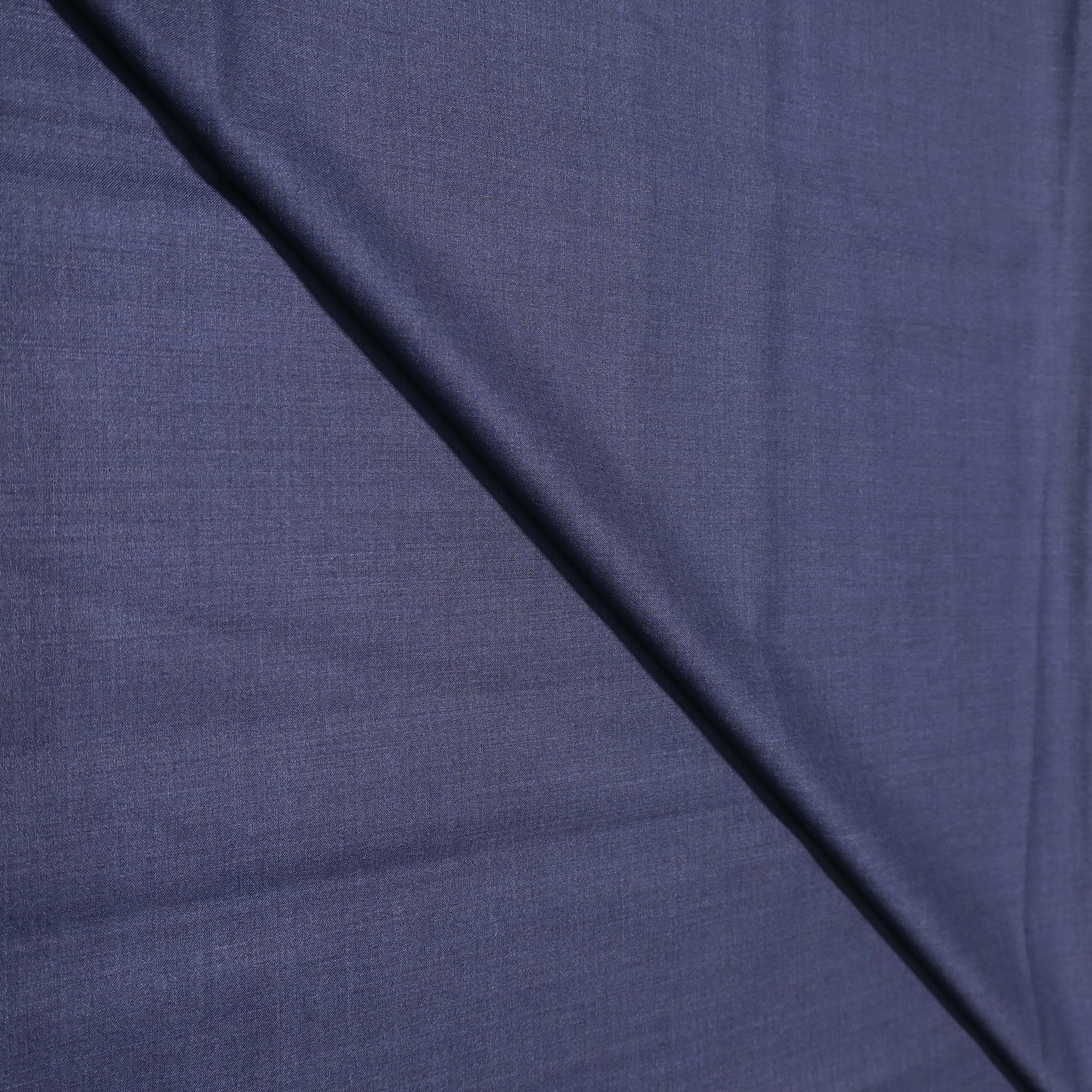 Blue Crosshatch 100% Wool Loro Piana Fabric