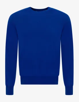 Blue Cut Out Detail Wool Sweater -