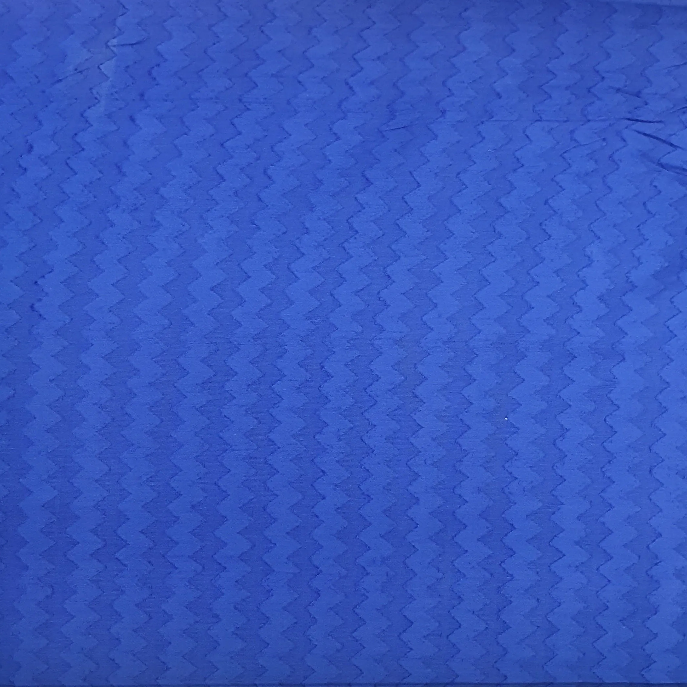 Blue Solid Jacquard Cotton Fabric, 48 Inches Plain Weave