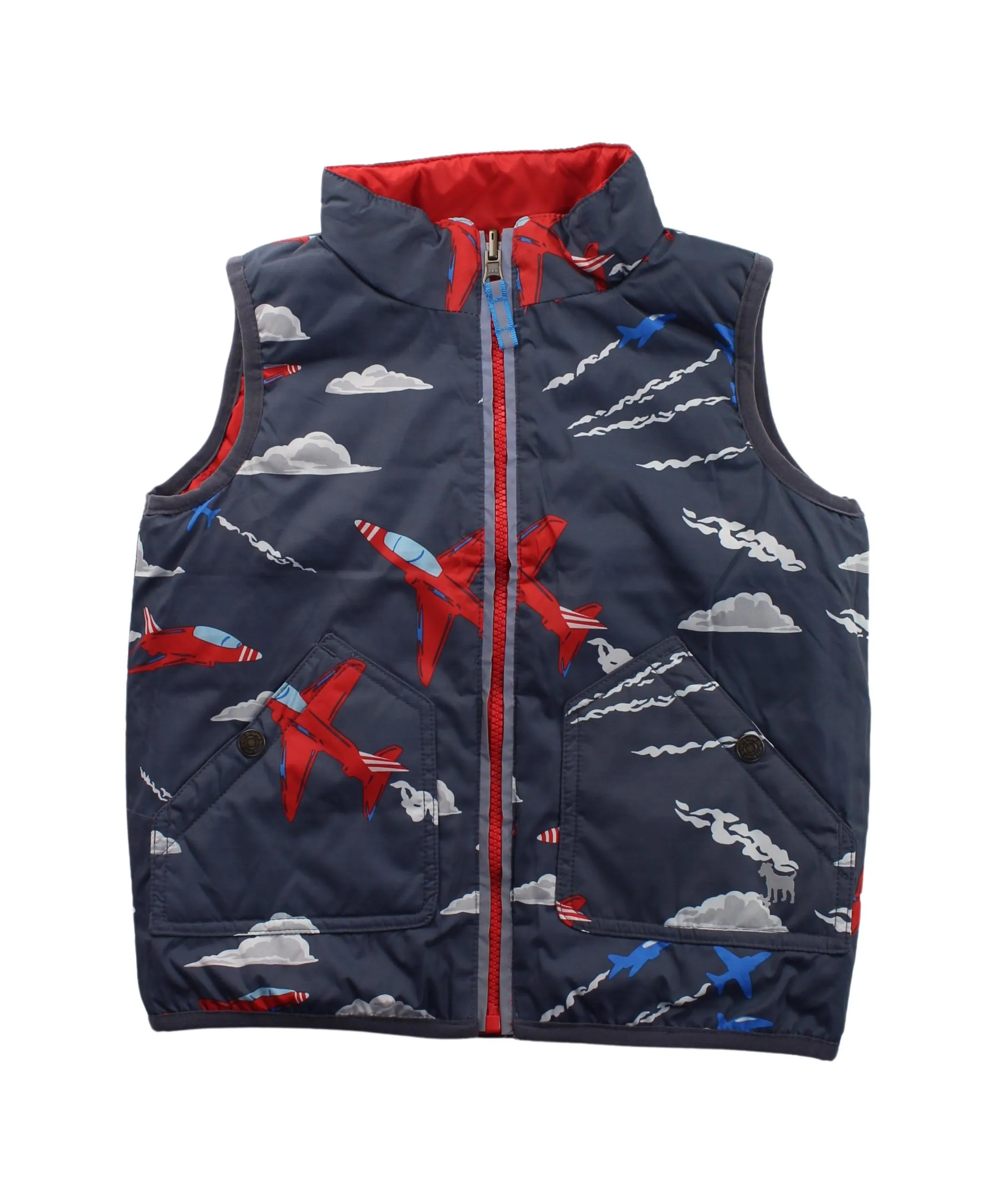 Boden Reversible Puffer Vest 3T - 4T