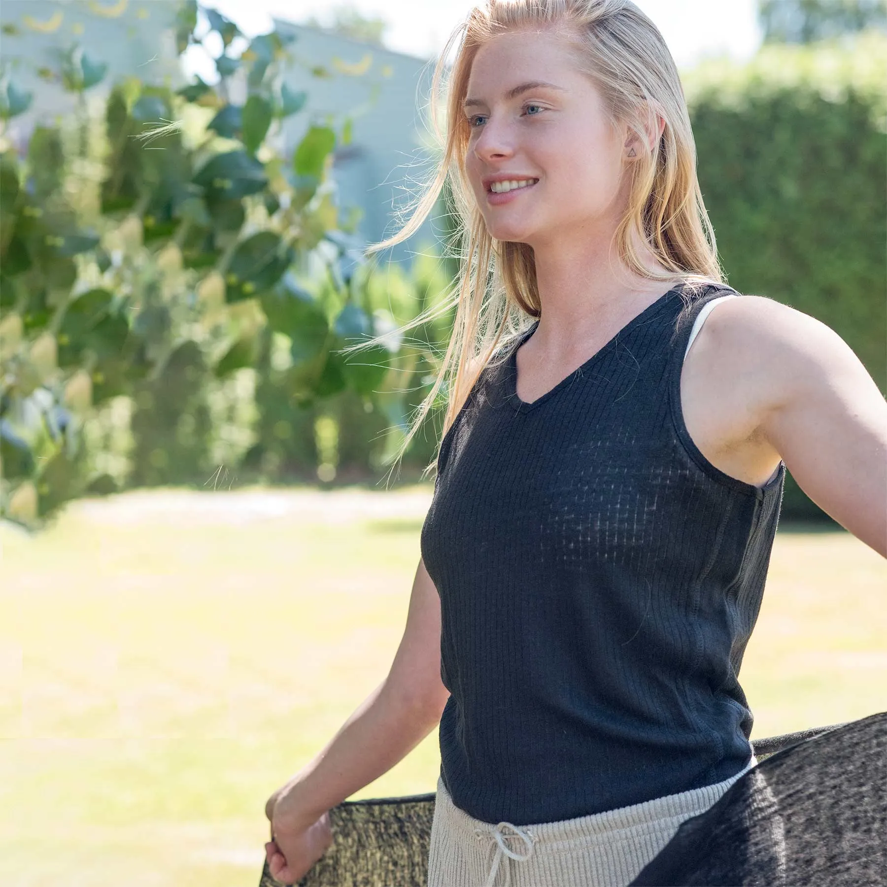 BRISBANE 100% Organic Hemp Ribbed Knit Tank Top (Unisex)