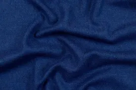 Brushed Recycled Wool Twill - Classic Blue