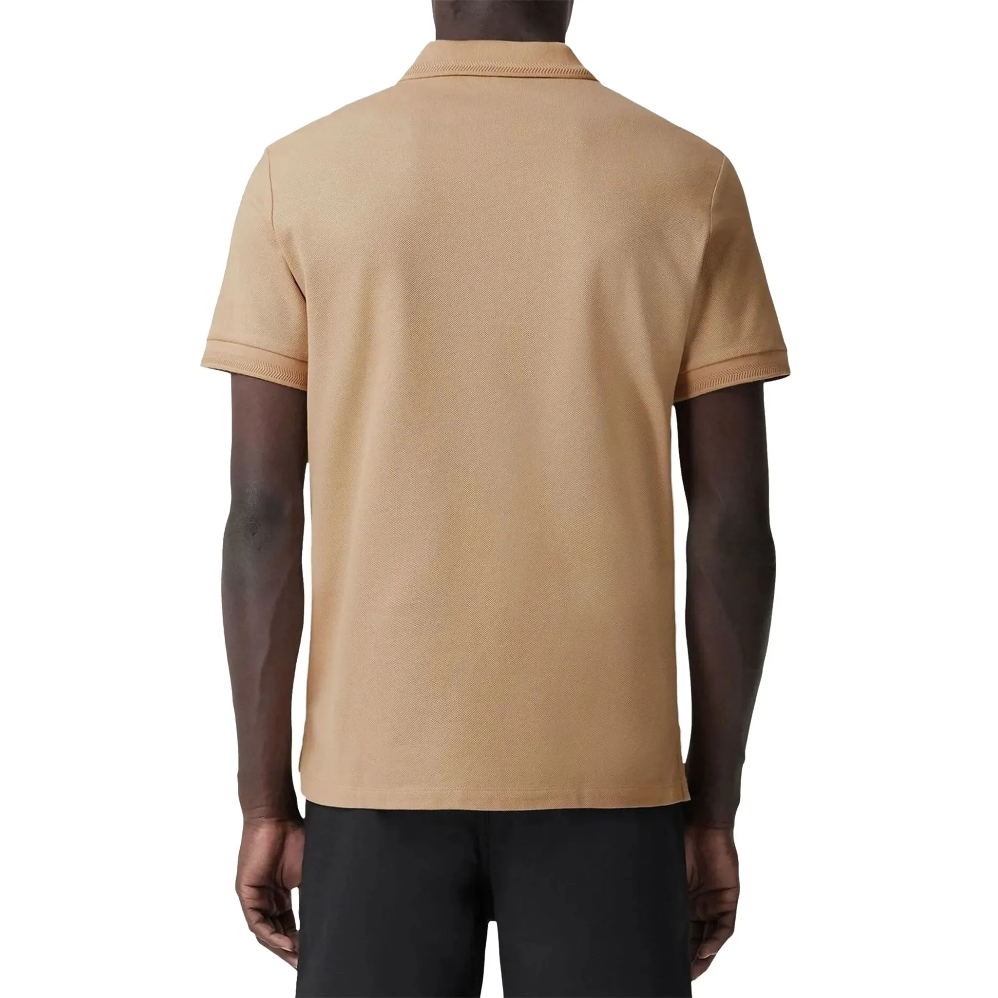 Burberry Eddie Logo Pique Soft Fawn Polo Shirt