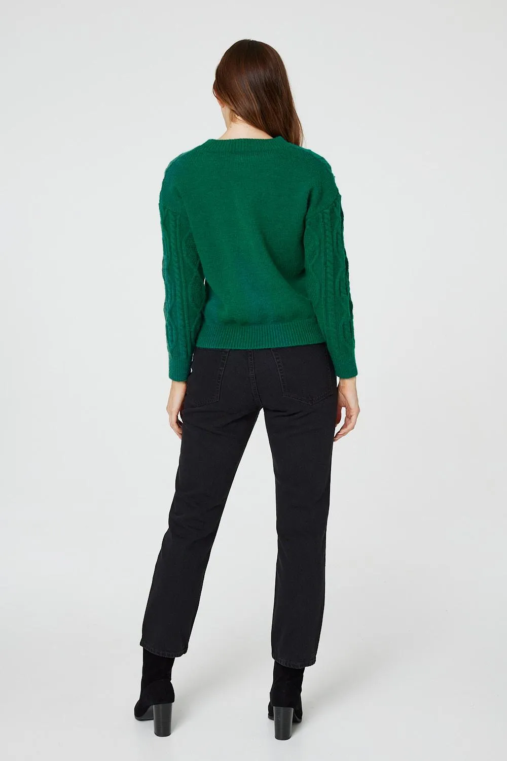 Cable Knit Long Sleeve Jumper