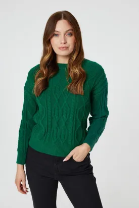 Cable Knit Long Sleeve Jumper