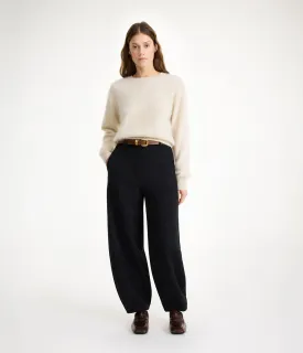 CARLIEN WOOL PANTS- BLACK