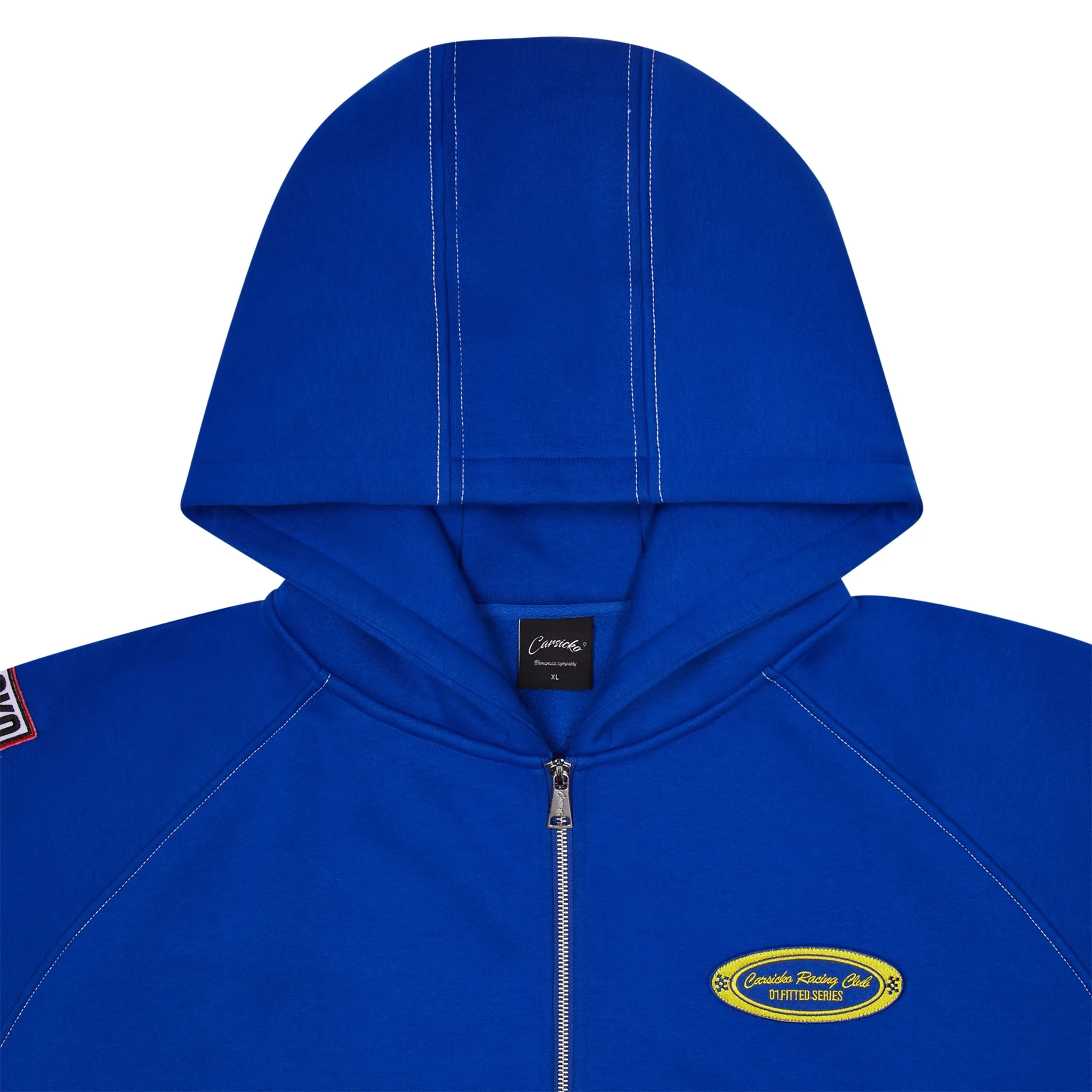 Carsicko Racing Club Zip-Up Blue Hoodie