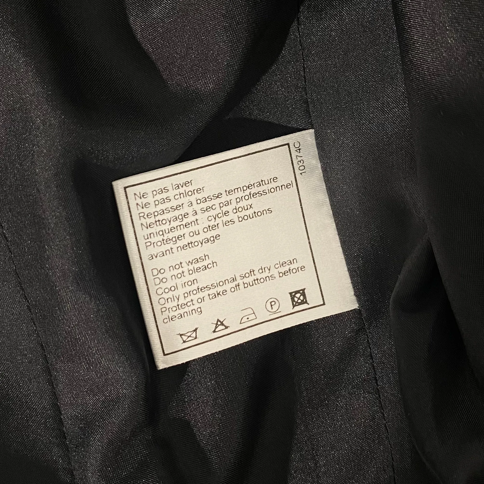 Chanel Vintage Reflective Moiré Coat