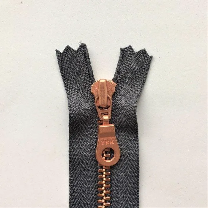 Copper zipper, 50 cm - two-way separator