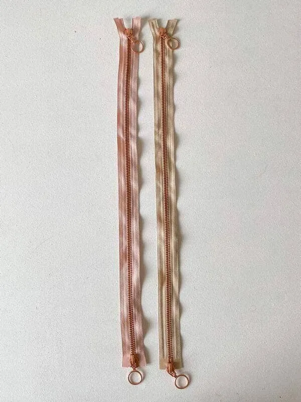 Copper zipper, 50 cm - two-way separator