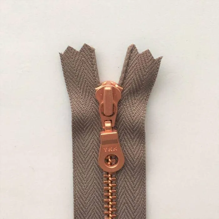 Copper zipper, 50 cm - two-way separator