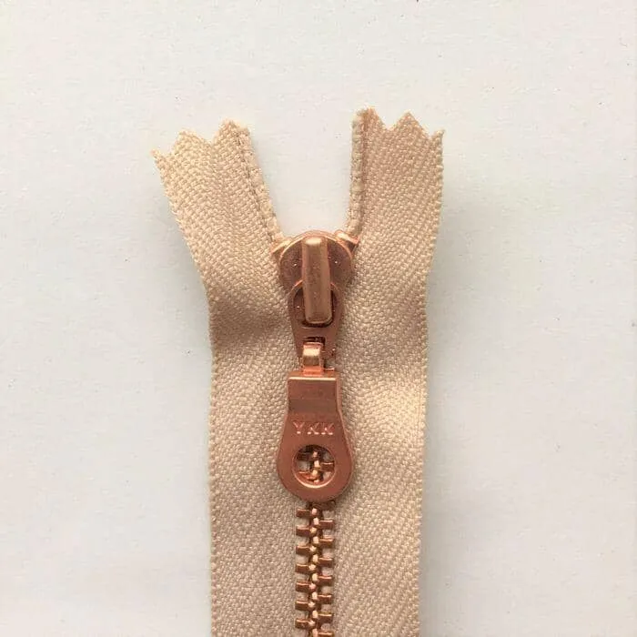 Copper zipper, 50 cm - two-way separator