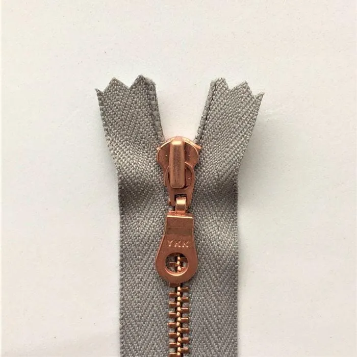 Copper zipper, 50 cm - two-way separator