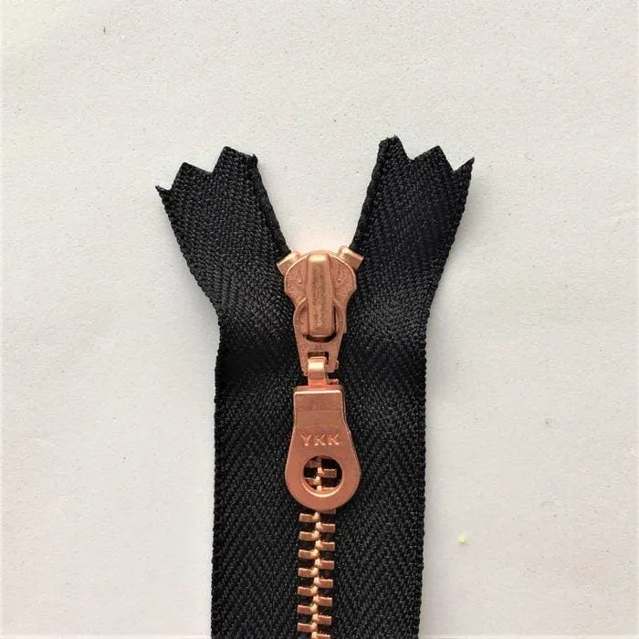 Copper zipper, 50 cm - two-way separator