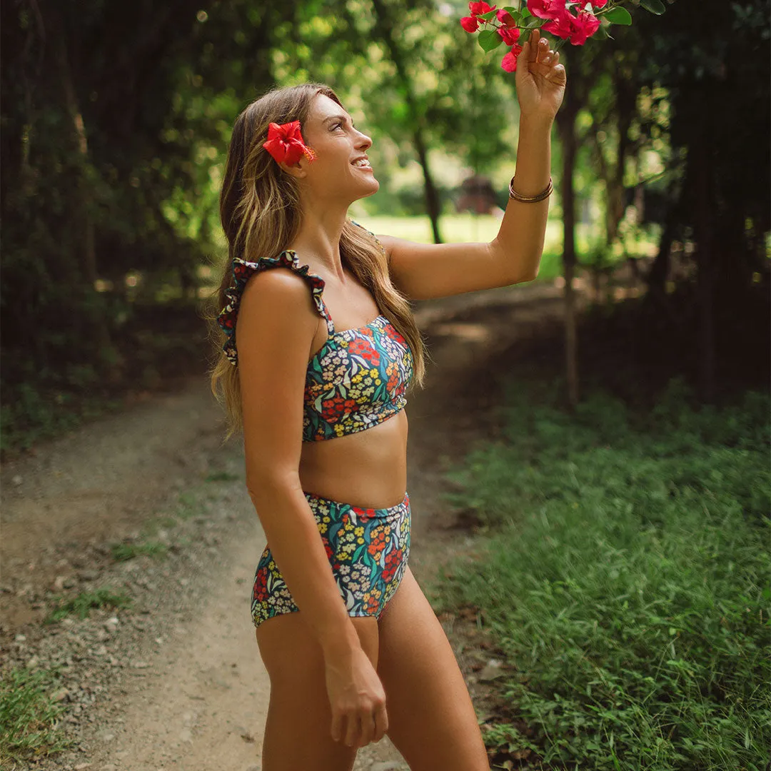 Costa Floral High-Waisted Bottoms