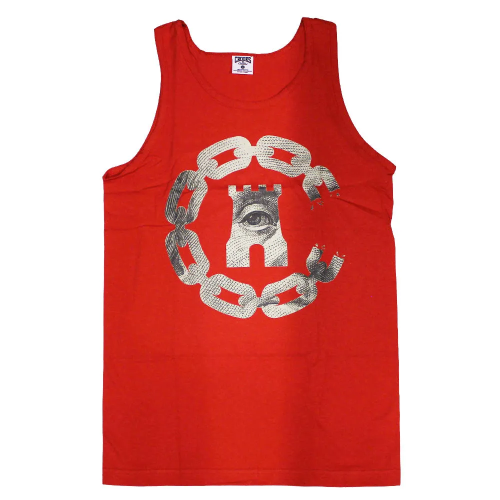 Crooks & Castles Currency Chain C Tank Top True Red