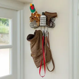 Dog Bone Wire Storage Shelf And Lead Hooks by House of Paws