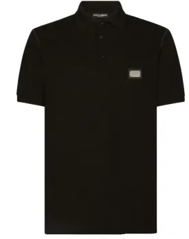 Dolce & Gabbana cotton piqué polo-shirt with branded tag