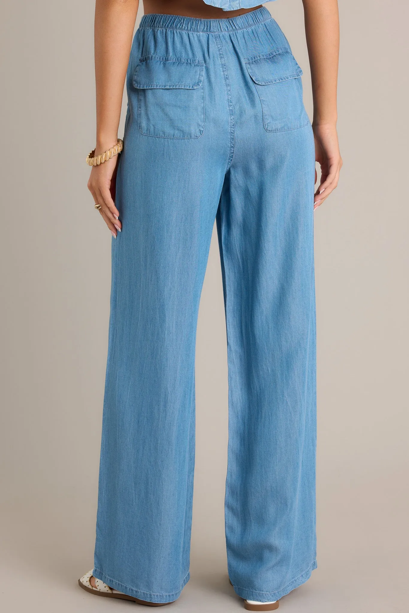 Easy Living Chambray Drawstring Pants