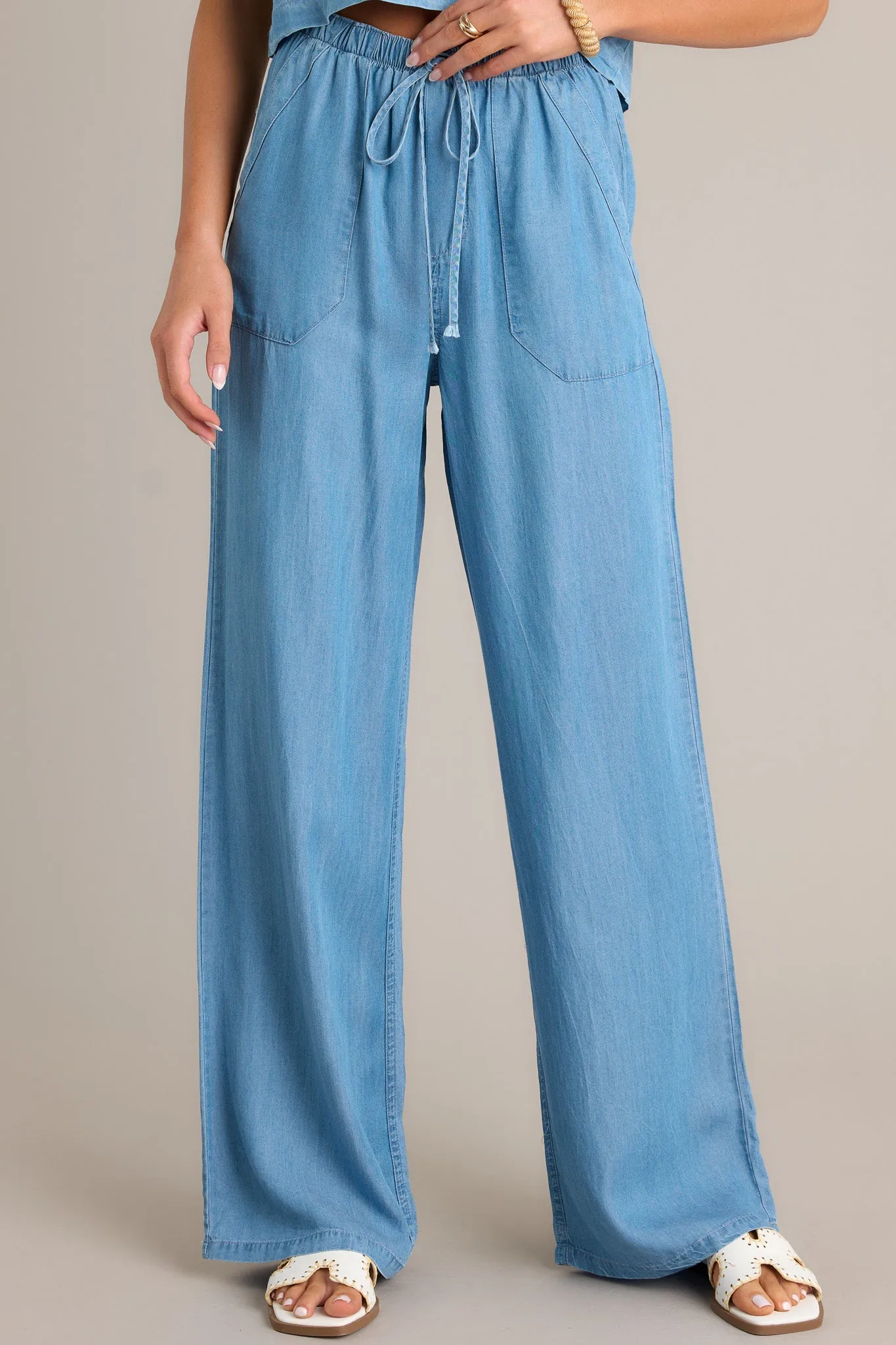 Easy Living Chambray Drawstring Pants