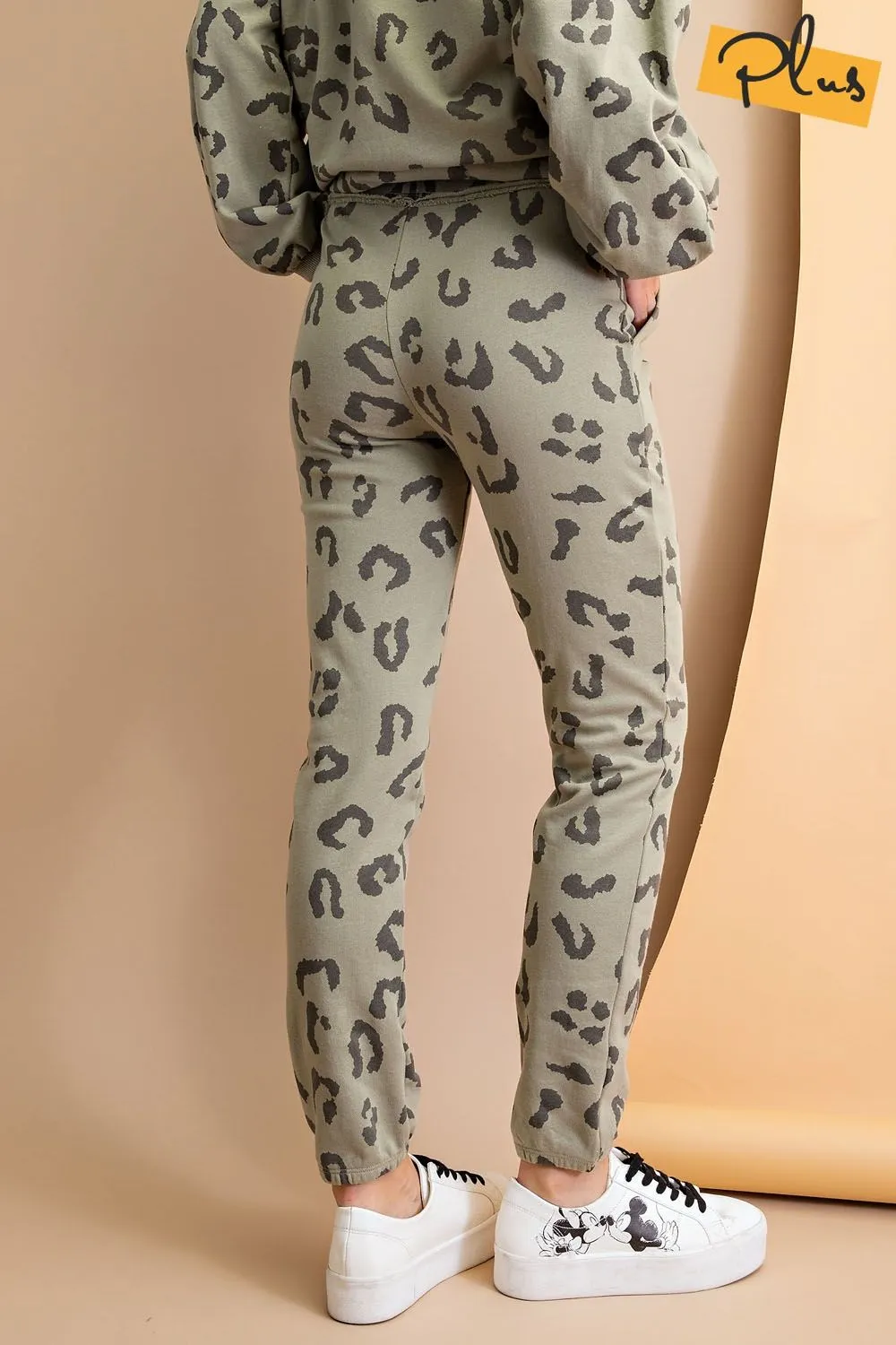 EB40460X PLUS SIZE Animal Print Joggers