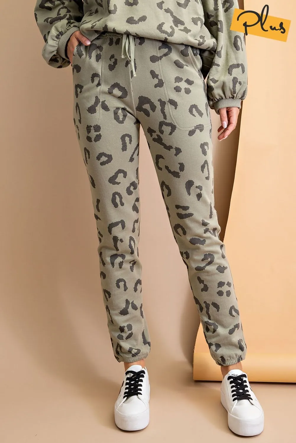 EB40460X PLUS SIZE Animal Print Joggers