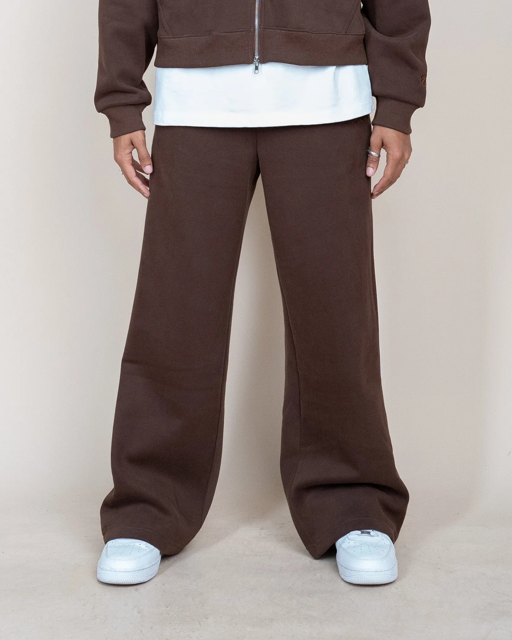 EPTM PERFECT BAGGY FLEECE PANTS - BROWN