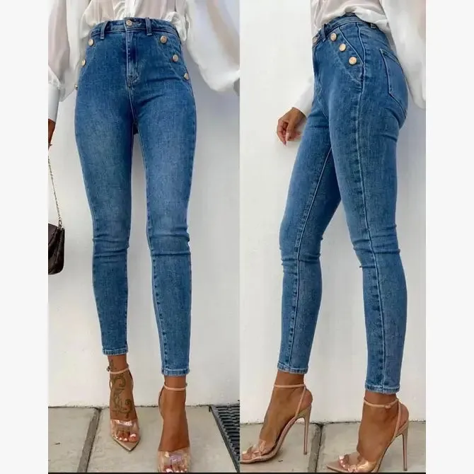 ESTEE BROWN Skinny Blue Jeans