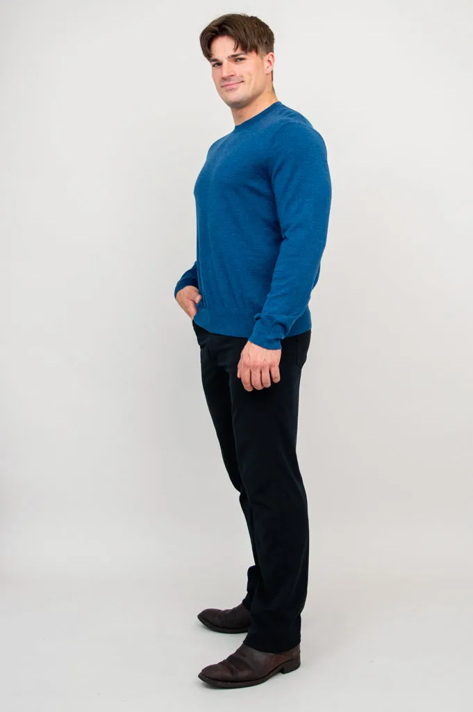 Fraser Sweater, Blue, 100% Merino Wool