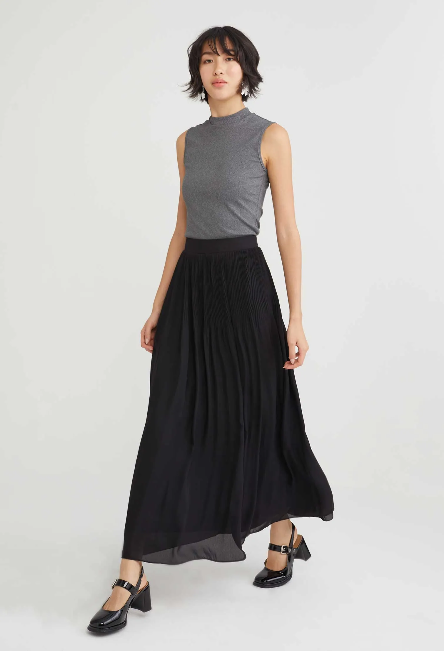 Gathered Maxi Skirt