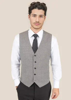 Grey Houndstooth Vest