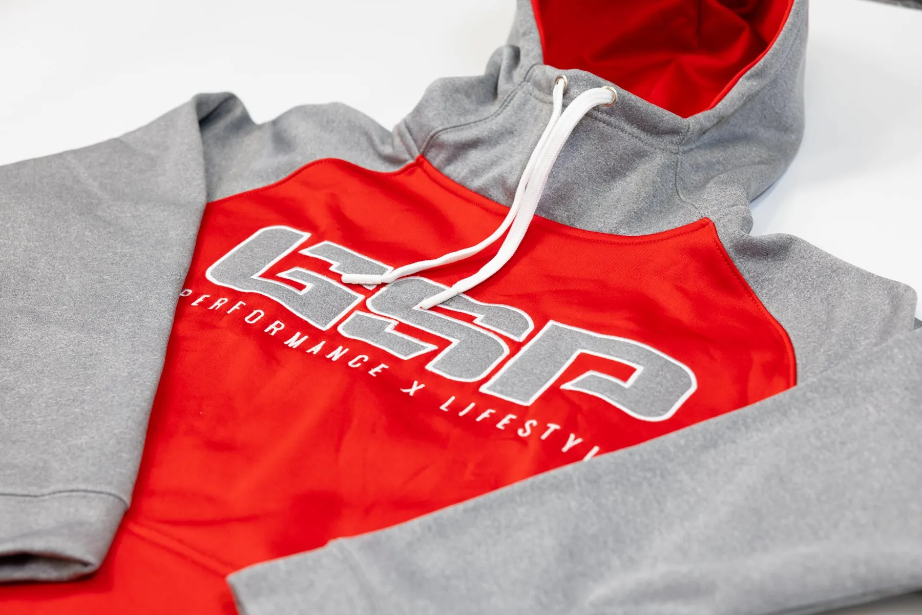 GSP PXL Scuba Neck TT Fleece Hoodie - Red