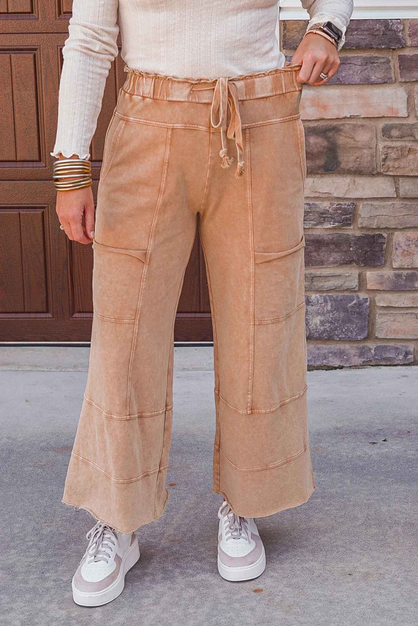 Happy Place Caramel Knit Pants