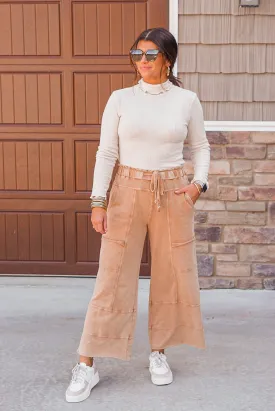 Happy Place Caramel Knit Pants