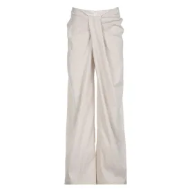 High-Waisted Fold-Over Wide Leg Pants